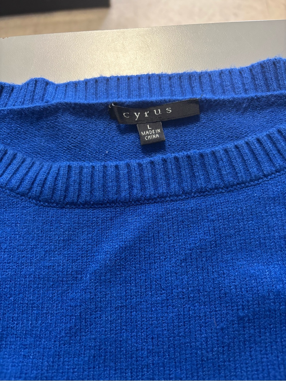 Cyrus Women’s Royal Blue Crewneck Sweater